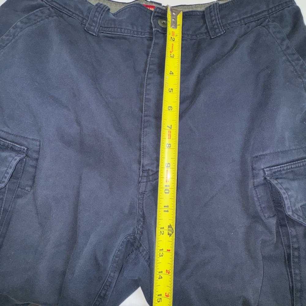 Abercrombie & Fitch Mens Navy Blue Cargo Shorts Size M Cotton Utility T-2083 - Picture 6 of 9